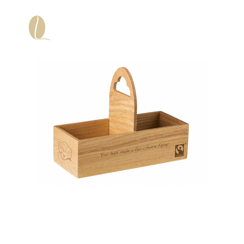 Houten theedoos, 2 vakken